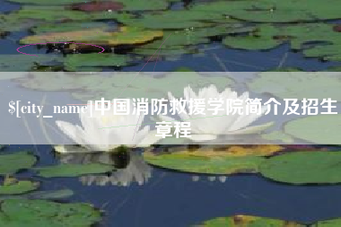 丹阳中国消防救援学院简介及招生章程