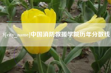 丹阳中国消防救援学院历年分数线