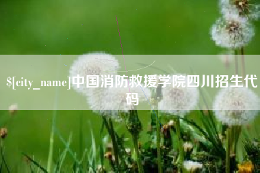 丹阳中国消防救援学院四川招生代码