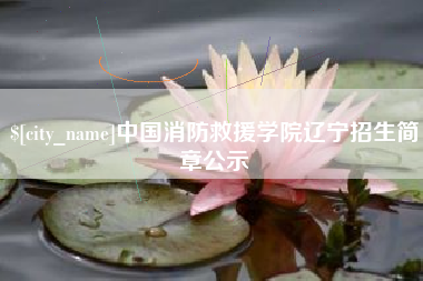 丹阳中国消防救援学院辽宁招生简章公示