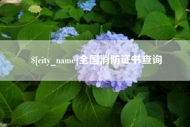 丹阳全国消防证书查询