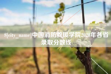 丹阳中国消防救援学院2020年各省录取分数线