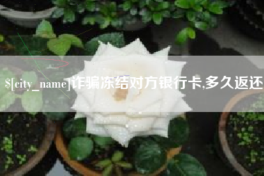 丹阳诈骗冻结对方银行卡,多久返还