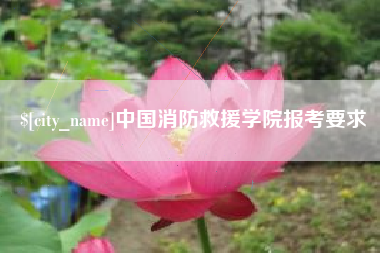 丹阳中国消防救援学院报考要求