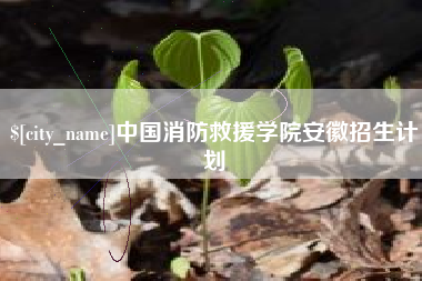 丹阳中国消防救援学院安徽招生计划