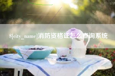 丹阳消防资格证怎么查询系统