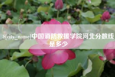 丹阳中国消防救援学院河北分数线是多少