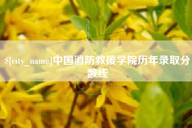 丹阳中国消防救援学院历年录取分数线