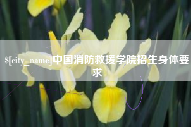 丹阳中国消防救援学院招生身体要求