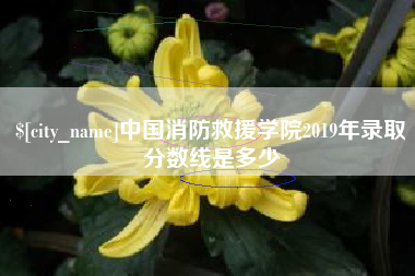 丹阳中国消防救援学院2019年录取分数线是多少