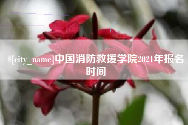 丹阳中国消防救援学院2021年报名时间