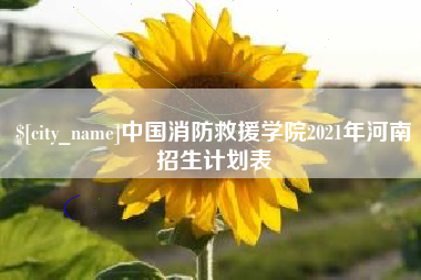 丹阳中国消防救援学院2021年河南招生计划表