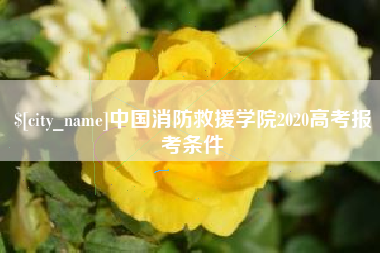 丹阳中国消防救援学院2020高考报考条件