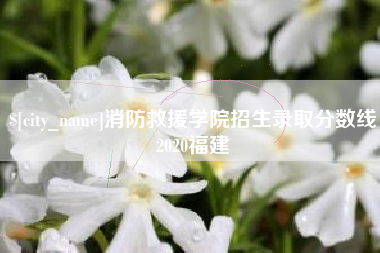 丹阳消防救援学院招生录取分数线2020福建