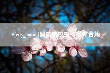 丹阳消防院校报考条件合集